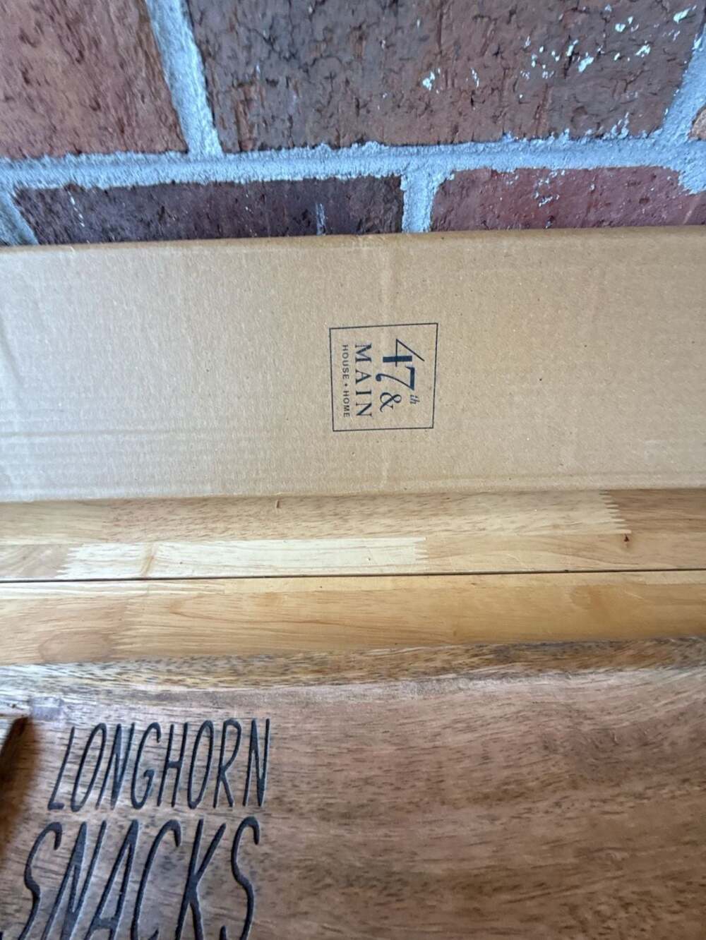 47th & Main Longhorn Snacks Decorative Wooden Serving Tray - Picture 3 of 5